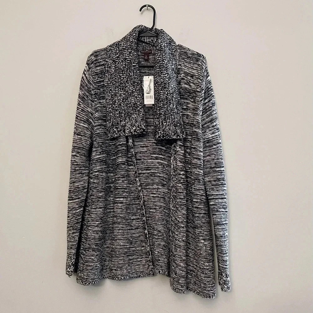 Dana Buchman marbled cardigan office classic career holiday cotton preppy